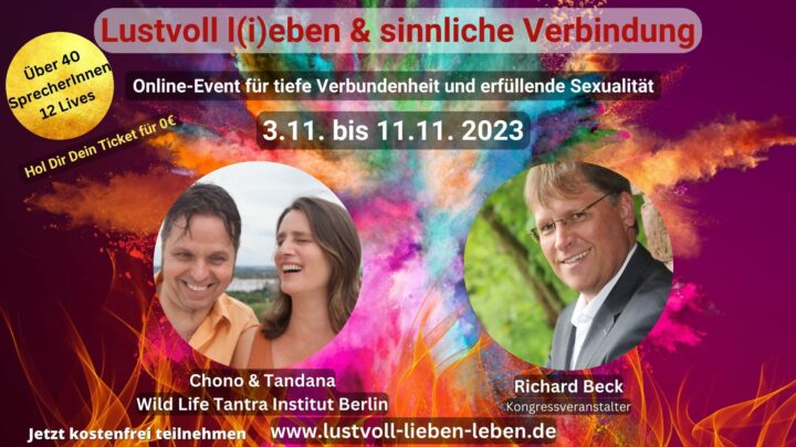 3.-11.11.2023 – Kostenloser Online-Kongress “Lustvoll L(i)eben” – Wir sind dabei!