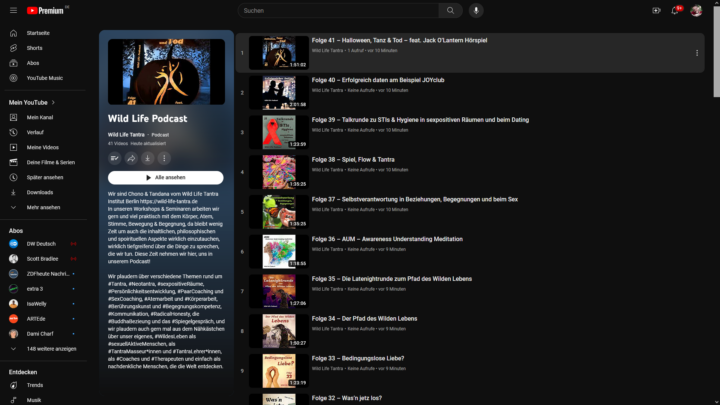 Wild Life Podcast jetzt auch auf YouTube!