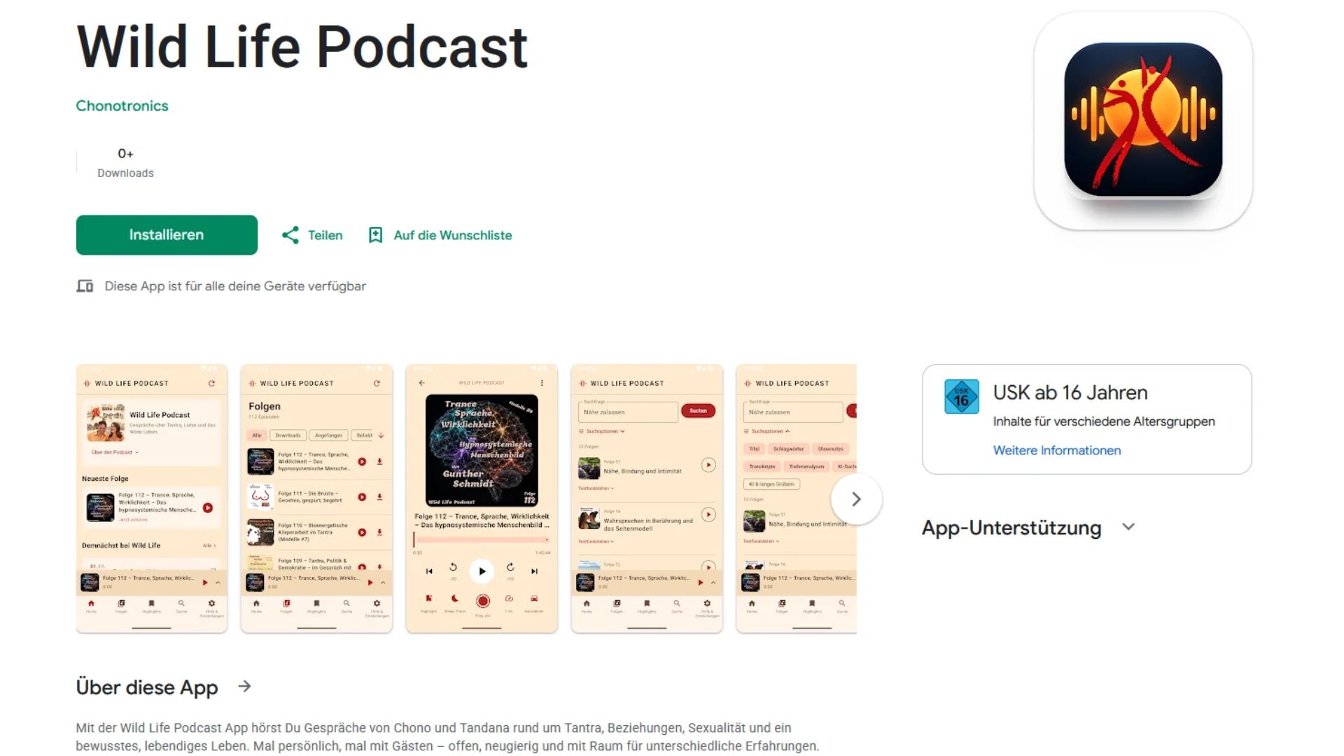 Tester*innen gesucht: Wild Life Podcast Android-App